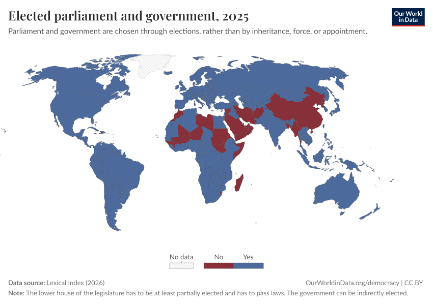 A thumbnail of the "Elected parliament and government" chart