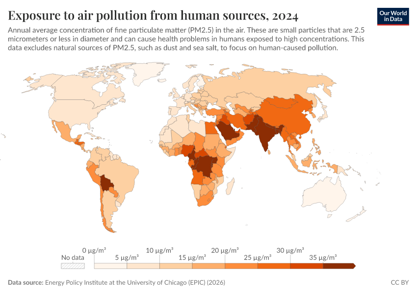 A thumbnail of the "Exposure to air pollution from human sources" chart
