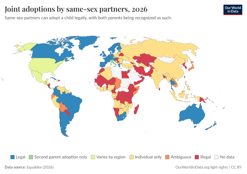 A thumbnail of the "Joint adoptions by same-sex partners" chart