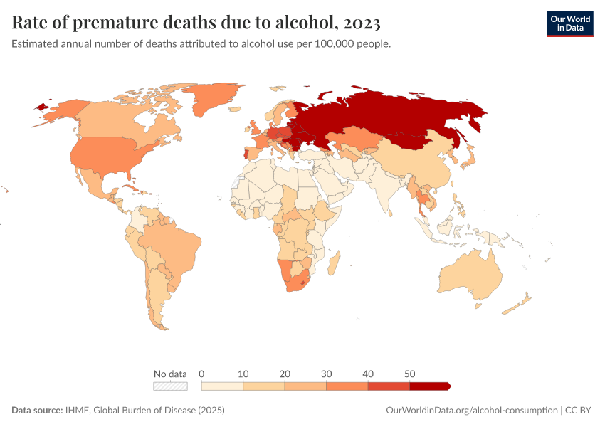 A thumbnail of the "Rate of premature deaths due to alcohol" chart