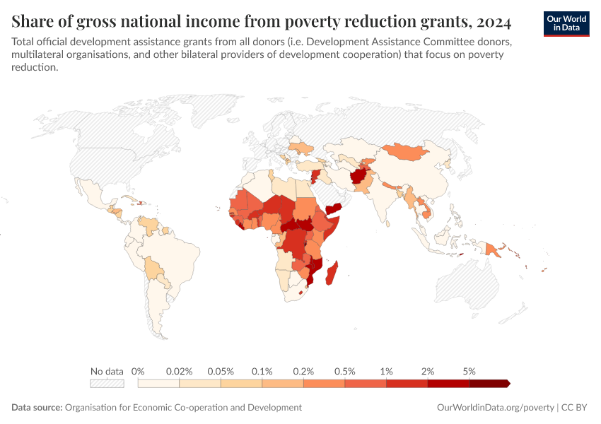 A thumbnail of the "Share of gross national income from poverty reduction grants" chart