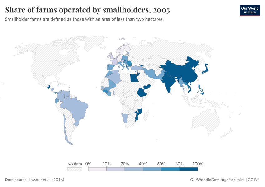 A thumbnail of the "Share of farms operated by smallholders" chart