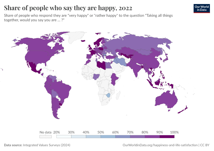 A thumbnail of the "Share of people who say they are happy" chart